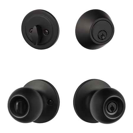Sure-Loc Hardware Tahoe Passage Knobset, Polished Brass TA101 3